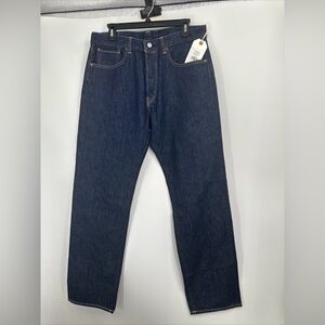 RE/DONE Men's 50s Straight Jeans 33 Indigo 100% Cotton Rigid Denim NWT $285